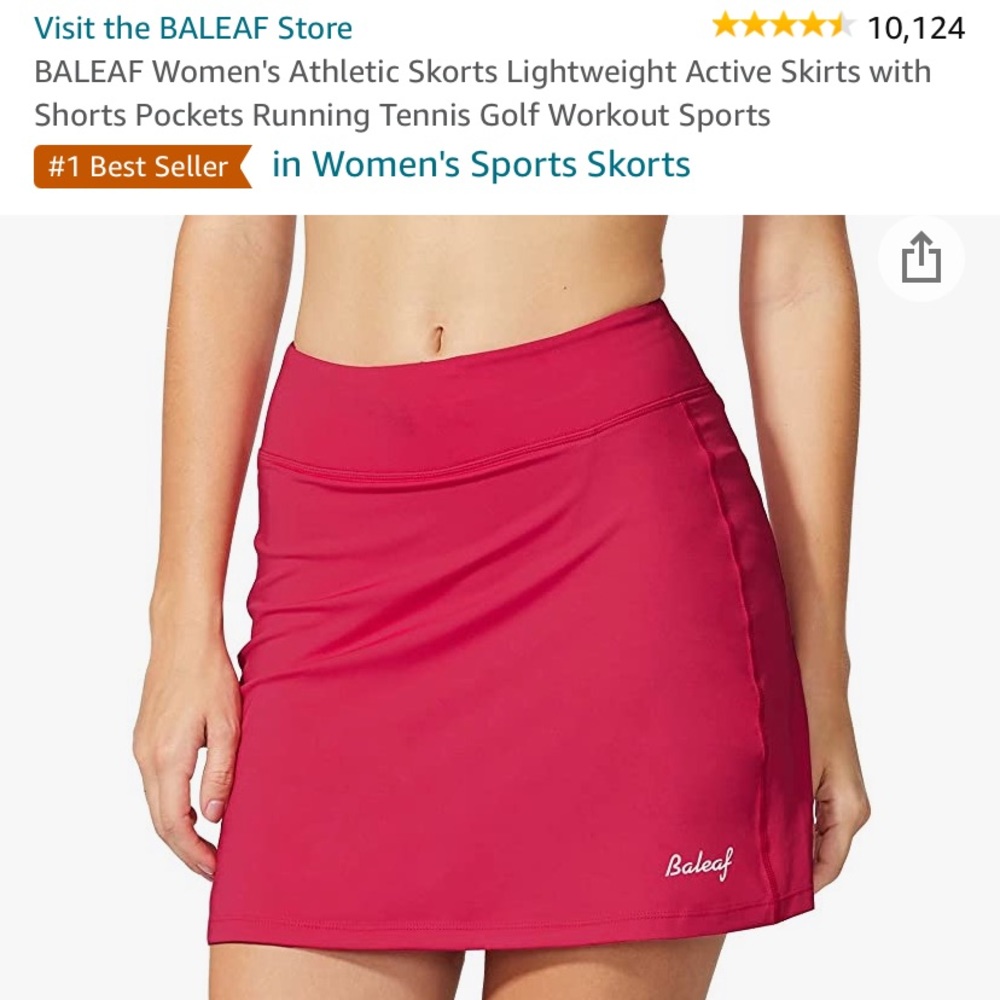 EUC hot pink size L skirt skort with shorts